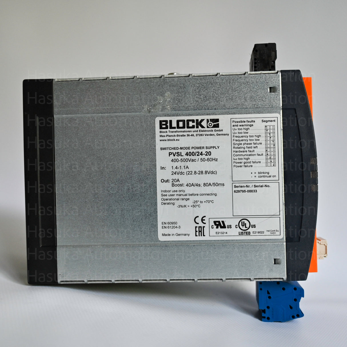 BLOCK PVSL 400/24-20 Switched Mode Power Supply