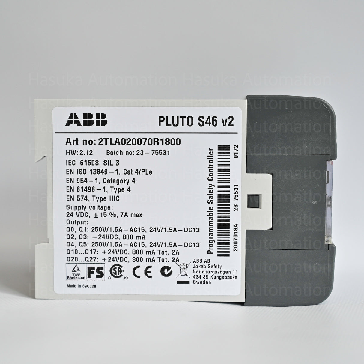 ABB 2TLA020070R1800 PLUTO S46 v2 Programmable Safety Controller